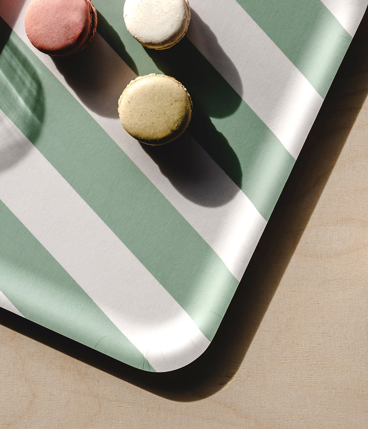Checks & Stripes tray mint 27 x 20 cm