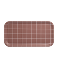 Checks & Stripes tray brown 43 x 22 cm