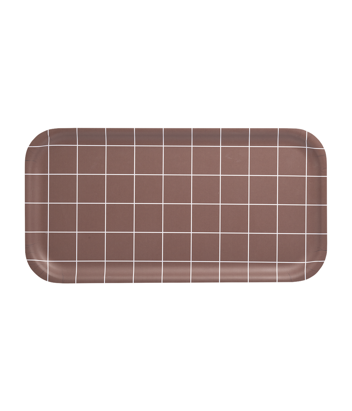 Checks & Stripes tray brown 43 x 22 cm