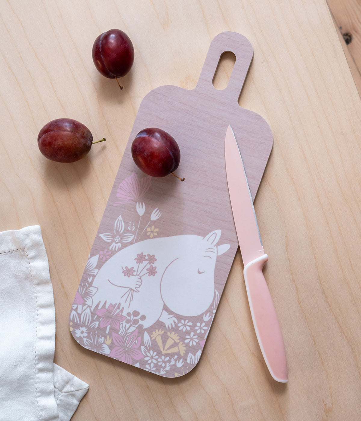 Muumi Chop&Serve -lauta Kukkaniitty 13x33cm