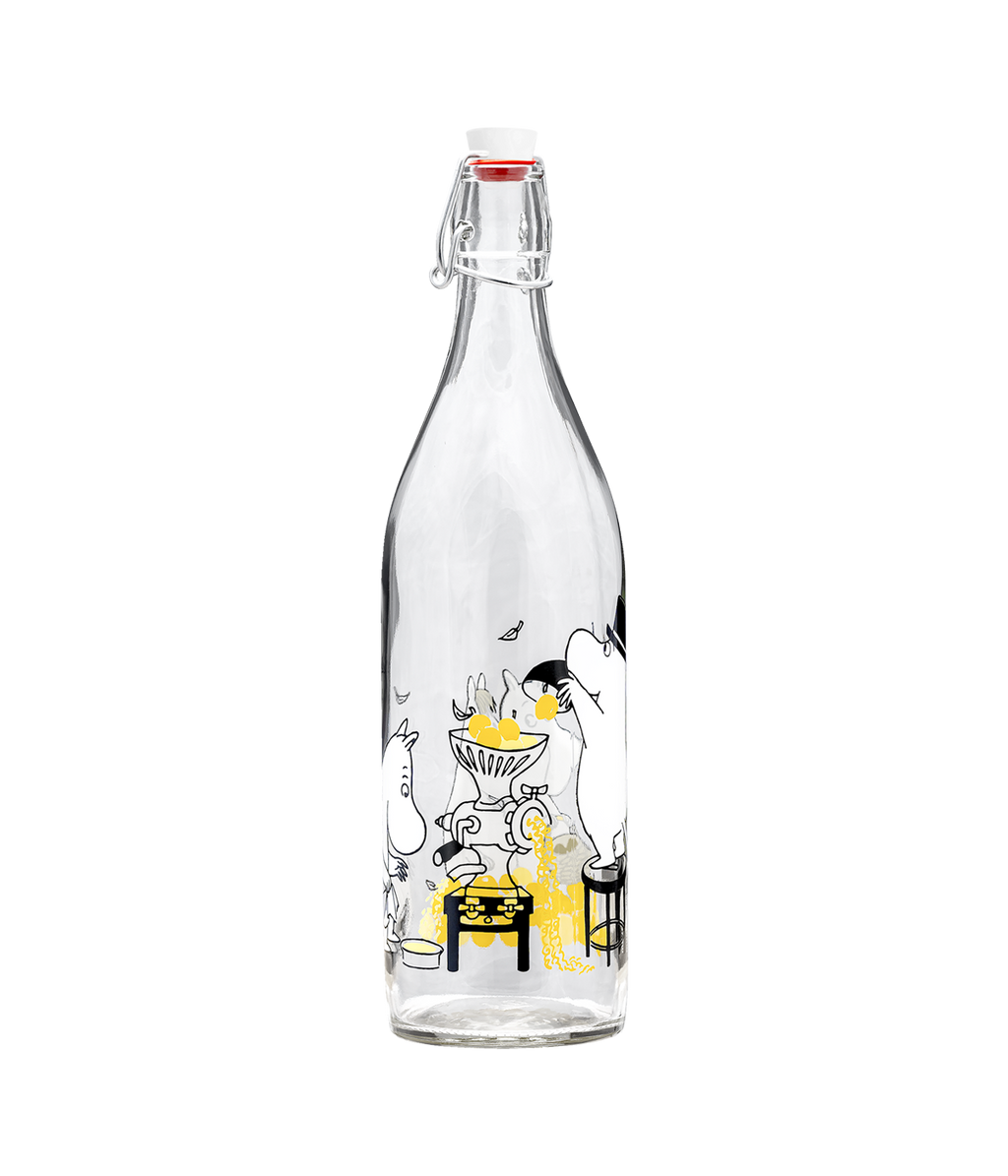 Muumi lasipullo Hedelmät 1 L