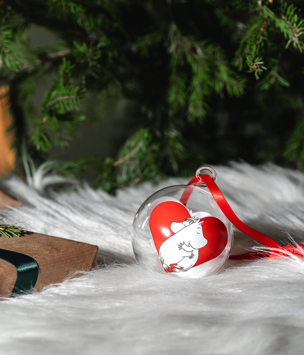 Muumi lasipallo Sydän 7cm