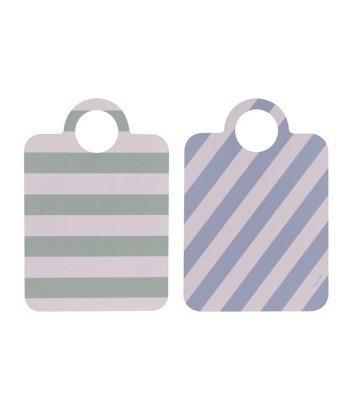 Ruudut & Raidat Chop & Serve -leikkuu-/tarjoilulauta minttu/vaaleansininen 21x31cm