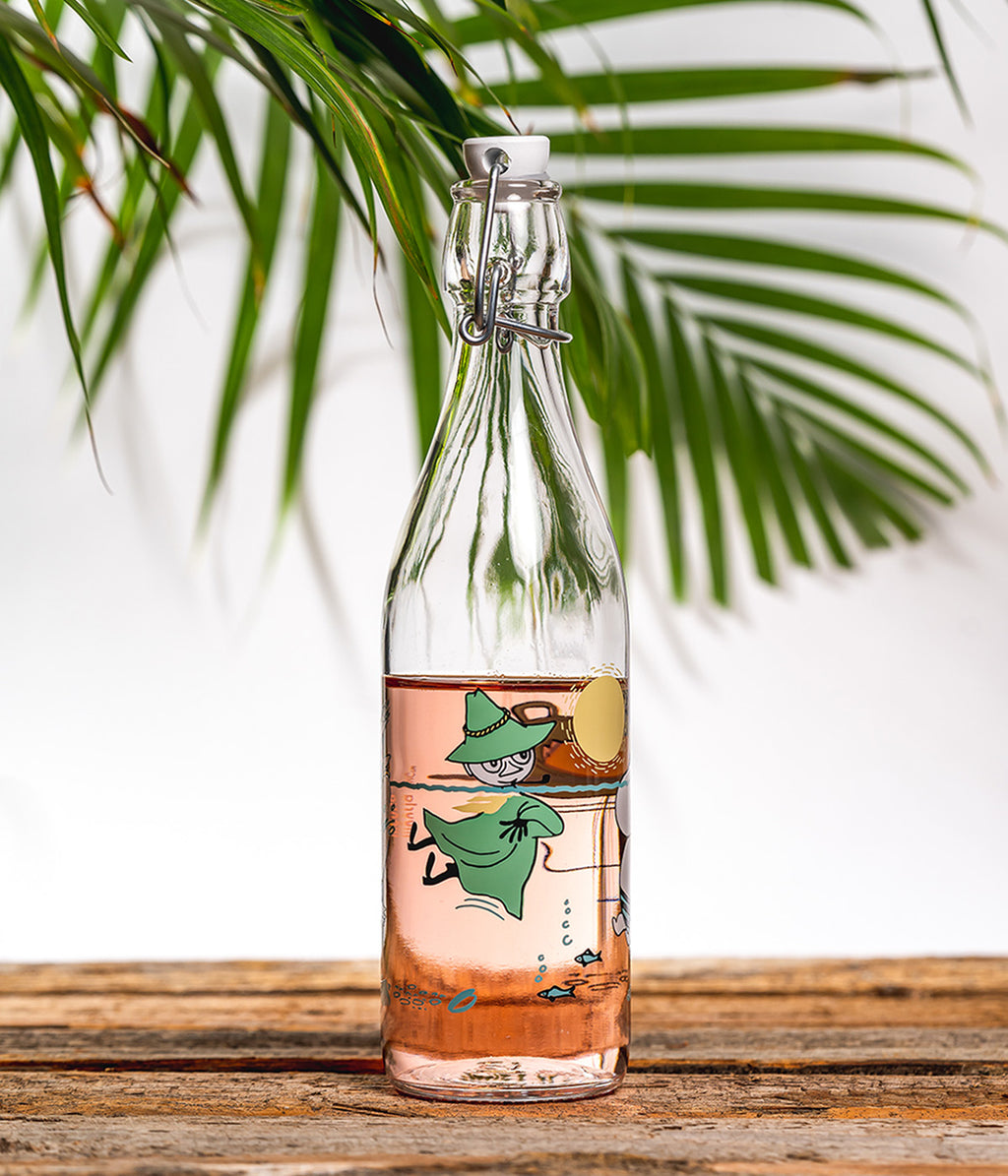 Muumi lasipullo Vilskettä vedessä 0,5L