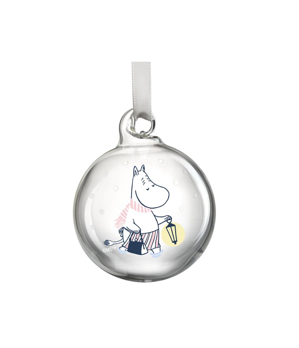 Muumi joulupallo Lumipyry Ø5cm, 4 kpl/pkt