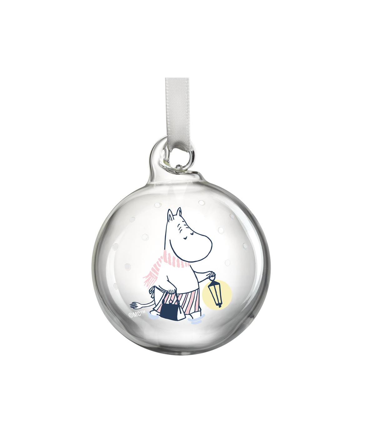 Muumi joulupallo Lumipyry Ø5cm, 4 kpl/pkt