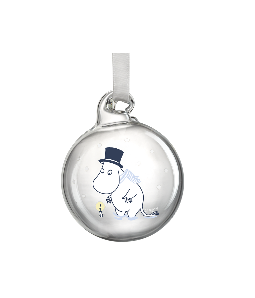 Muumi joulupallo Lumipyry Ø5cm, 4 kpl/pkt