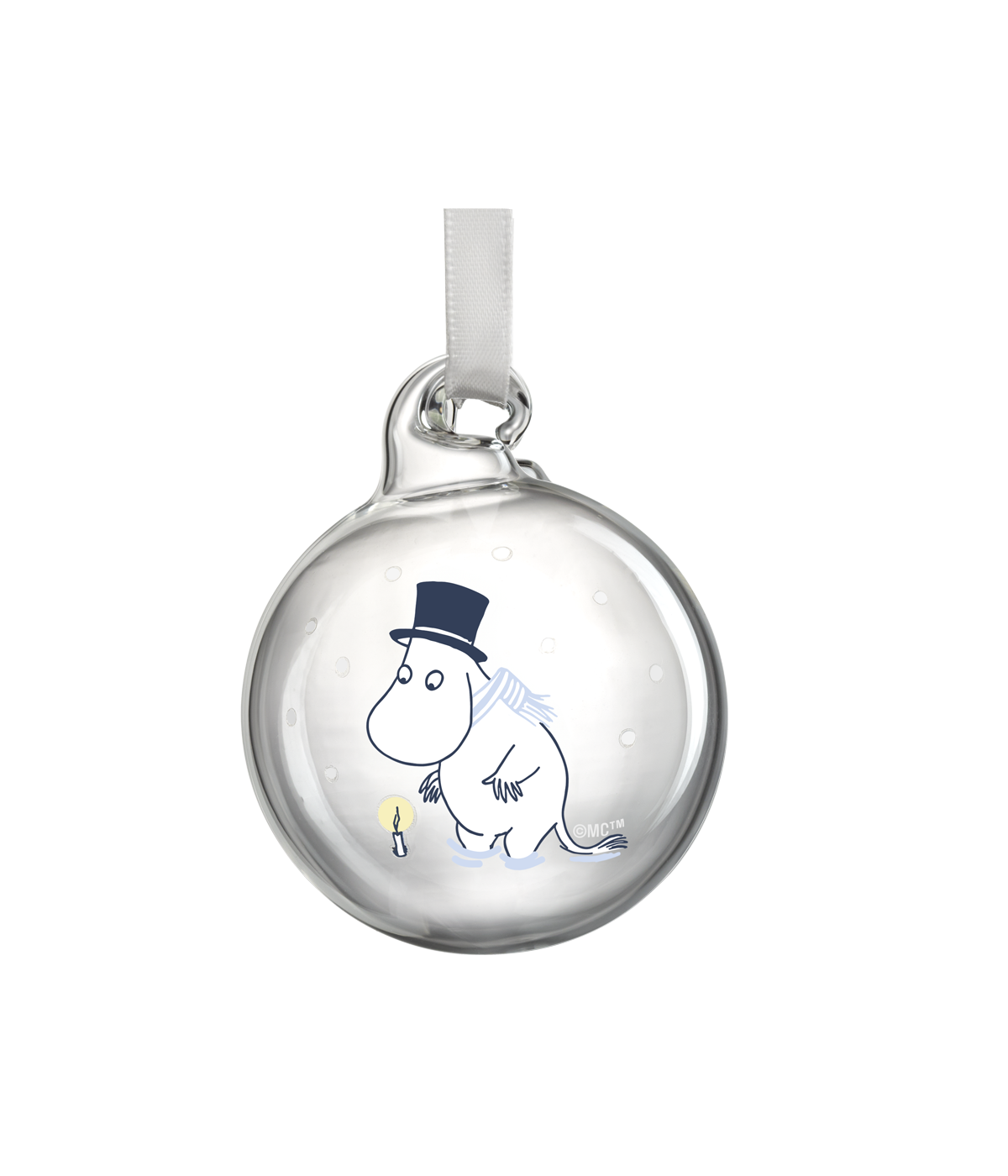 Muumi joulupallo Lumipyry Ø5cm, 4 kpl/pkt