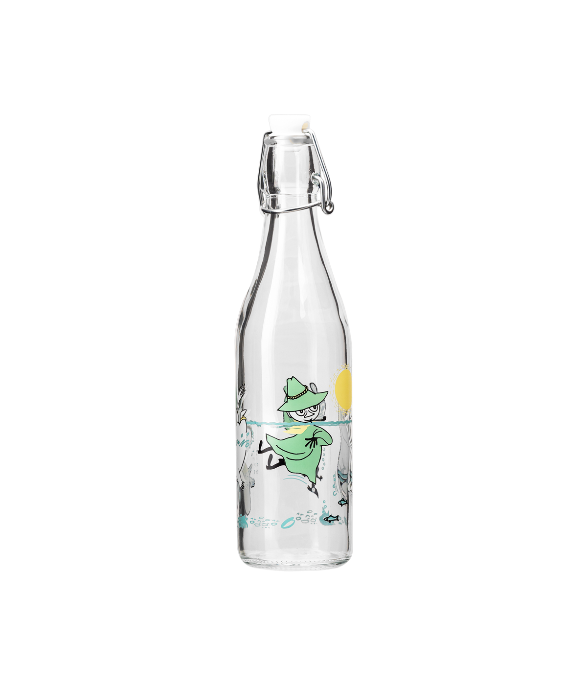 Muumi lasipullo Vilskettä vedessä 0,5L
