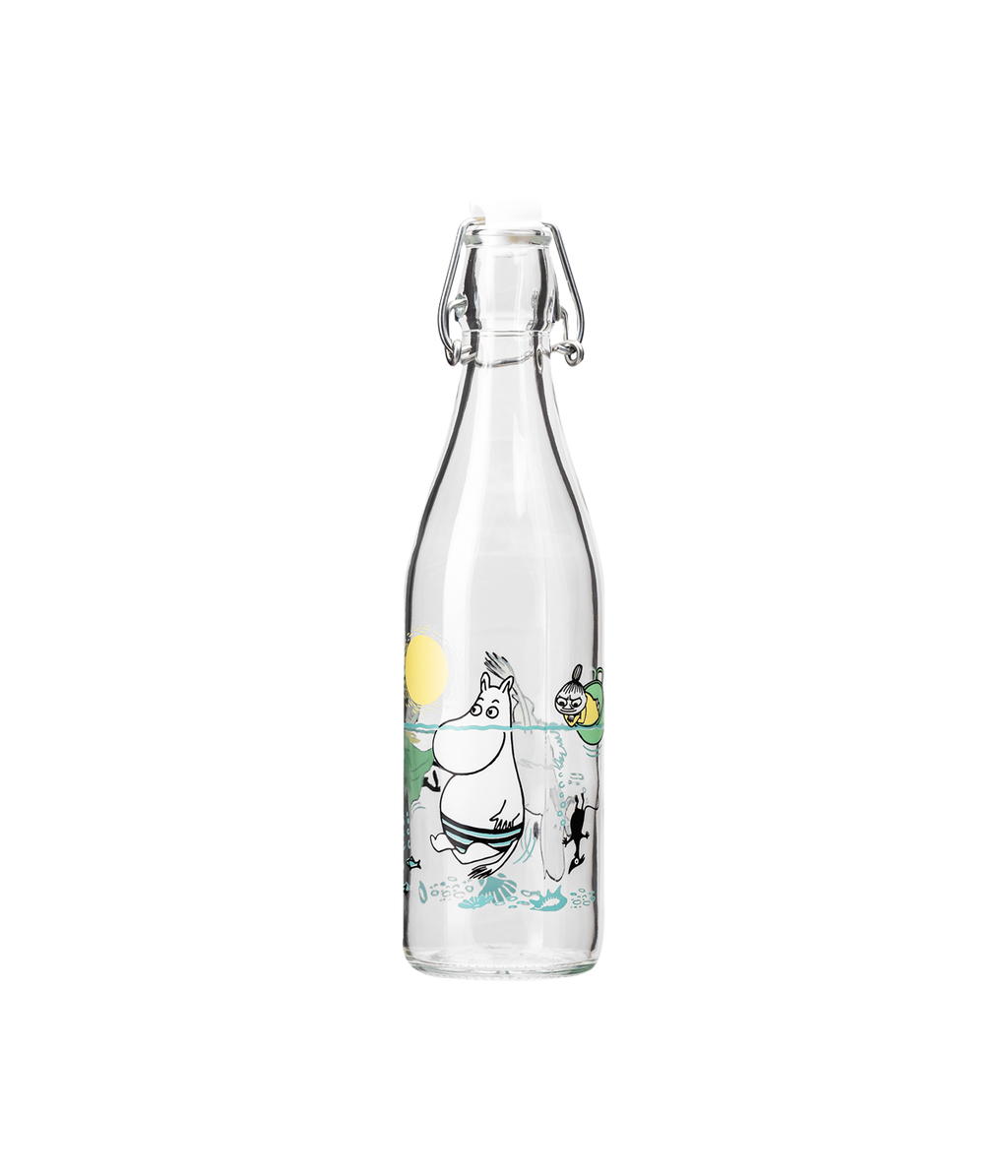 Muumi lasipullo Vilskettä vedessä 0,5L