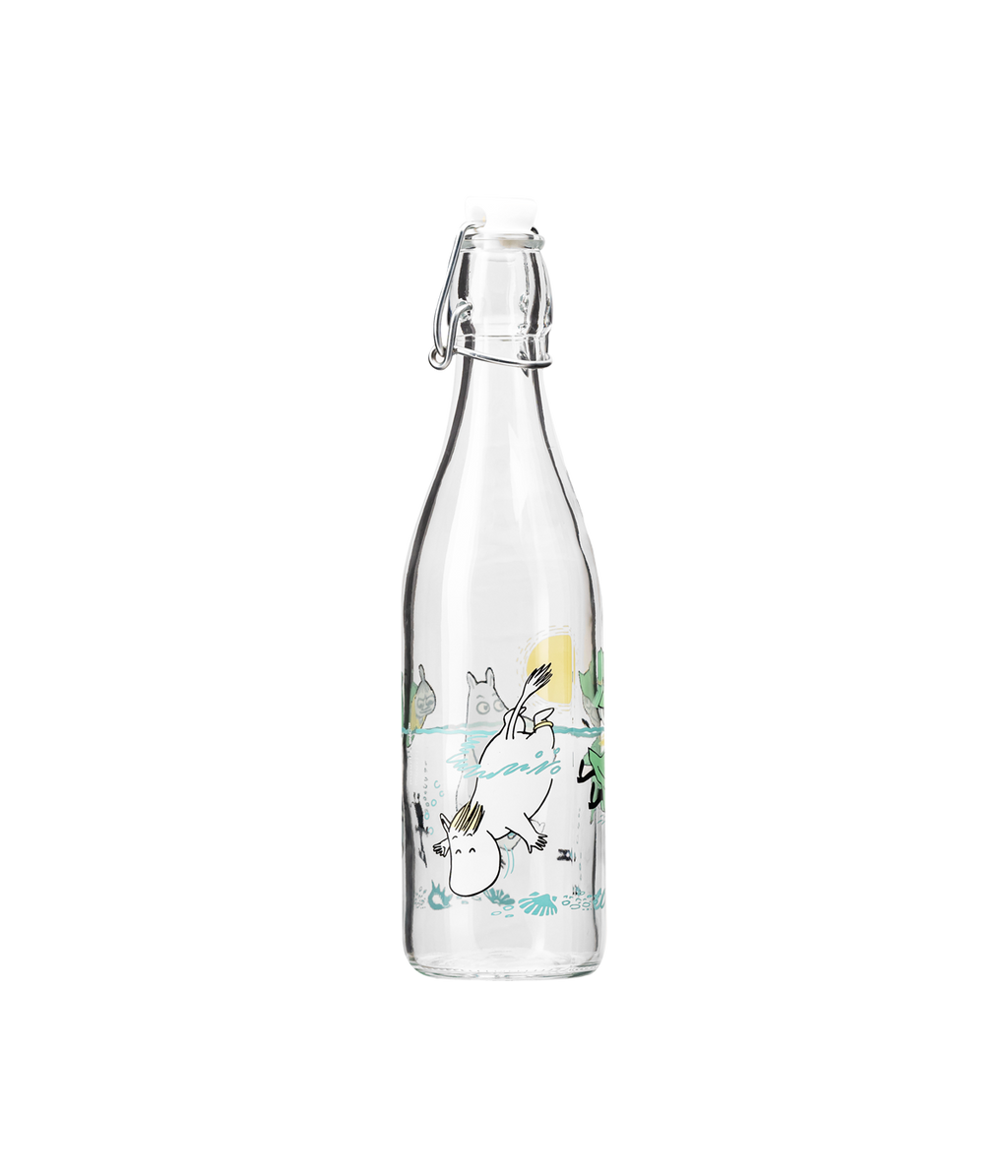 Muumi lasipullo Vilskettä vedessä 0,5L