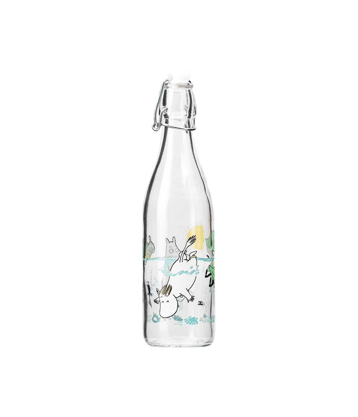 Muumi lasipullo Vilskettä vedessä 0,5L