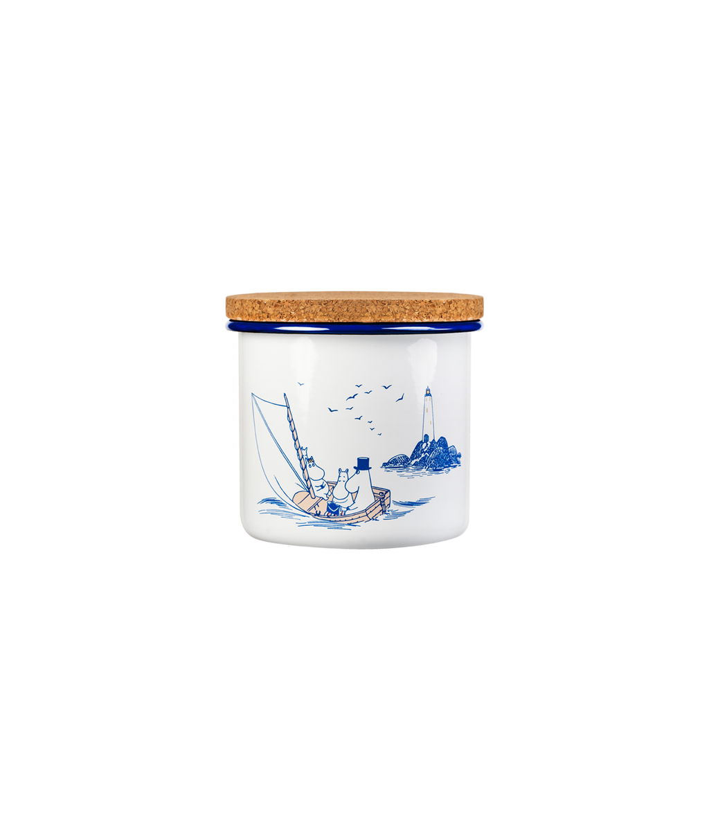 Muumi emalipurkki korkkikannella Sailors 1,3 L