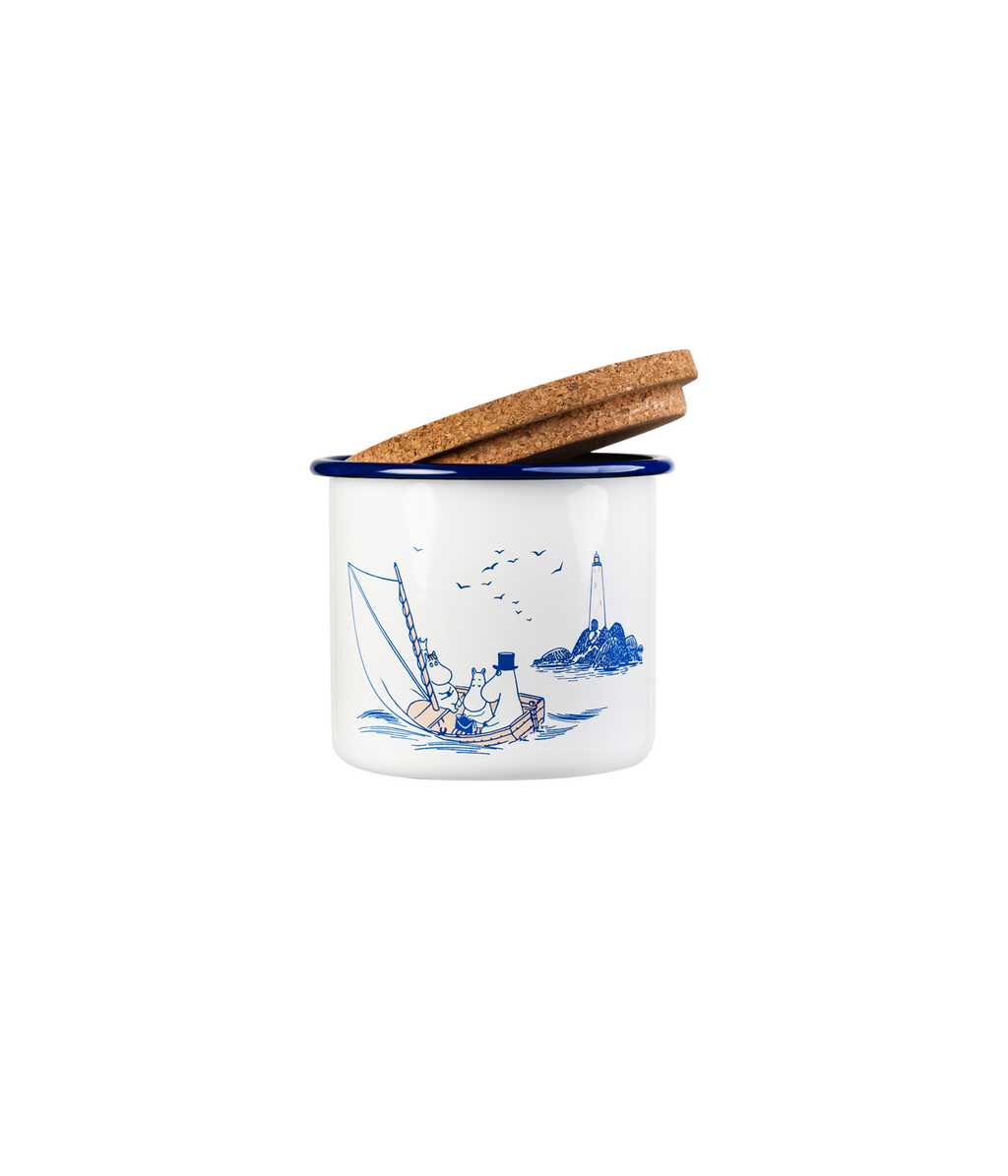 Muumi emalipurkki korkkikannella Sailors 1,3 L