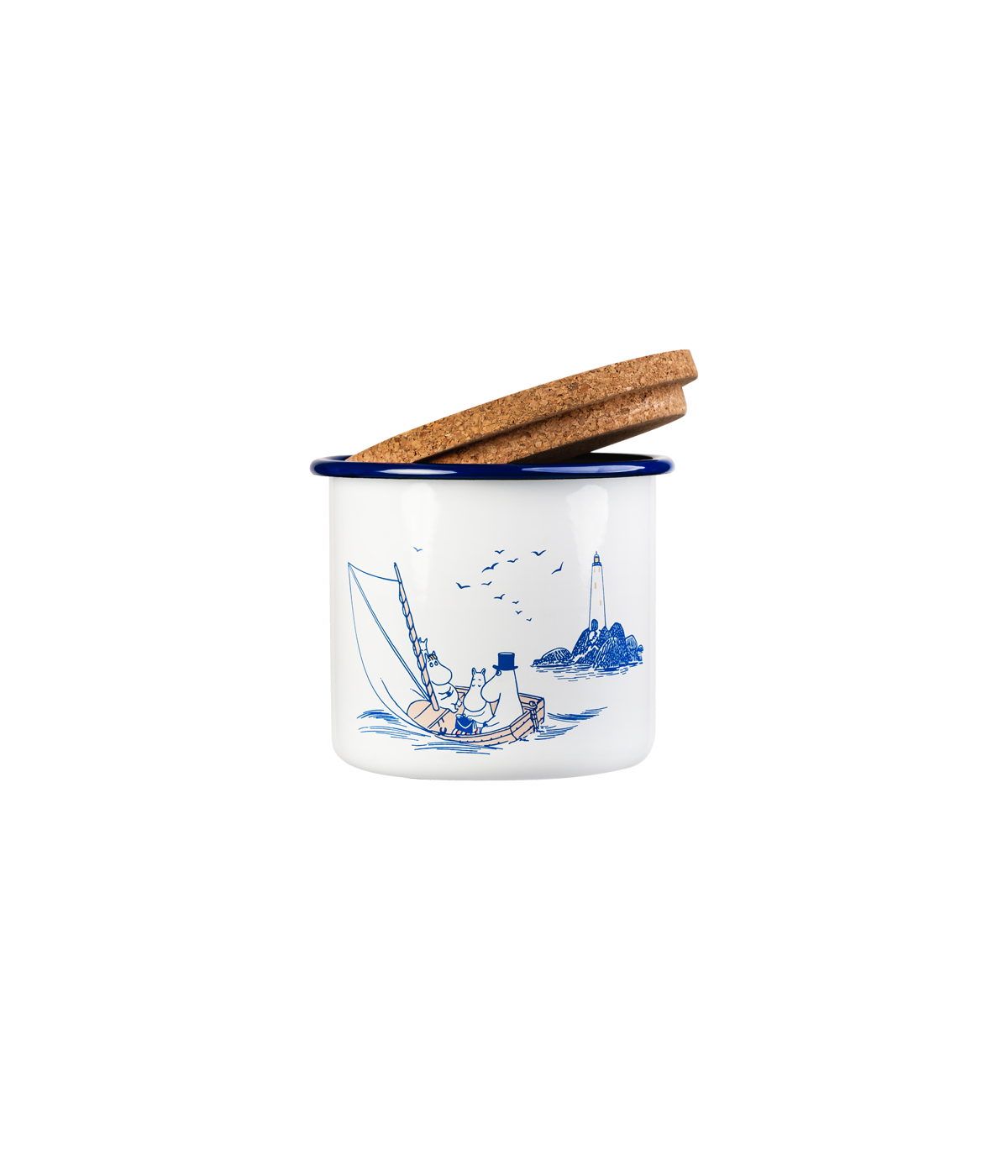Muumi emalipurkki korkkikannella Sailors 1,3 L