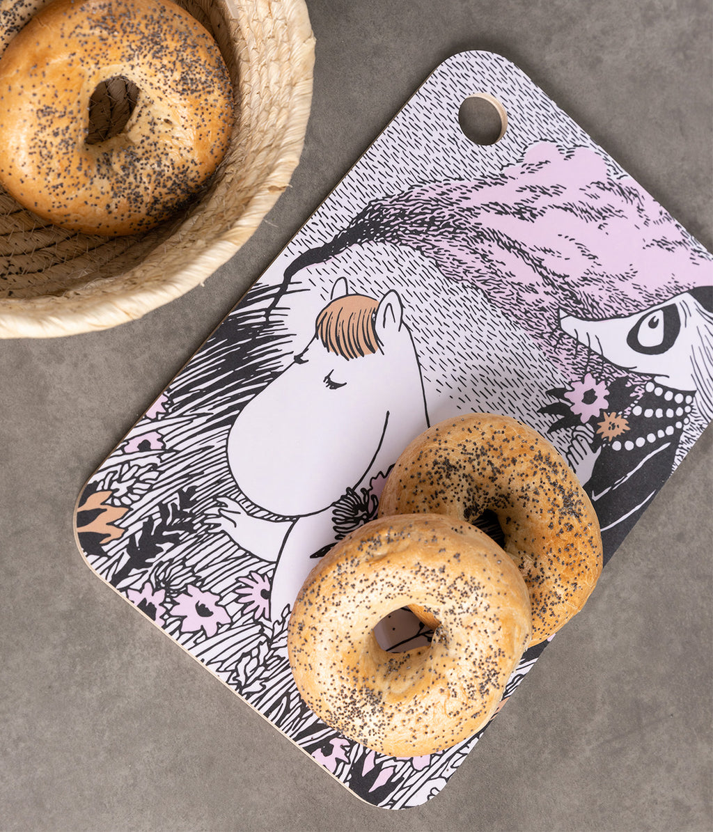 Muumi Chop & Serve -leikkuu-/tarjoilulauta Kesäyö 21x31cm