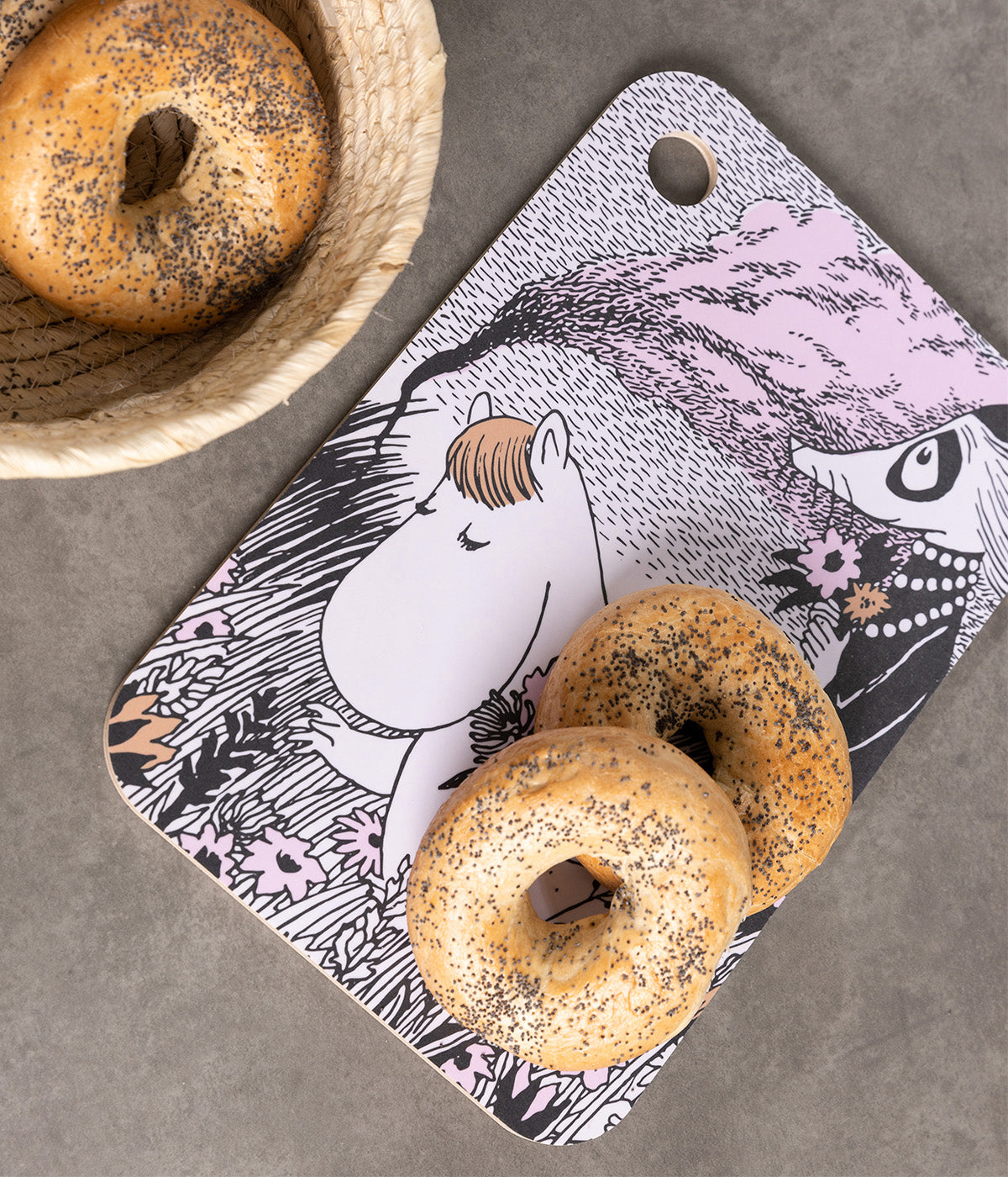 Muumi Chop & Serve -leikkuu-/tarjoilulauta Kesäyö 21x31cm