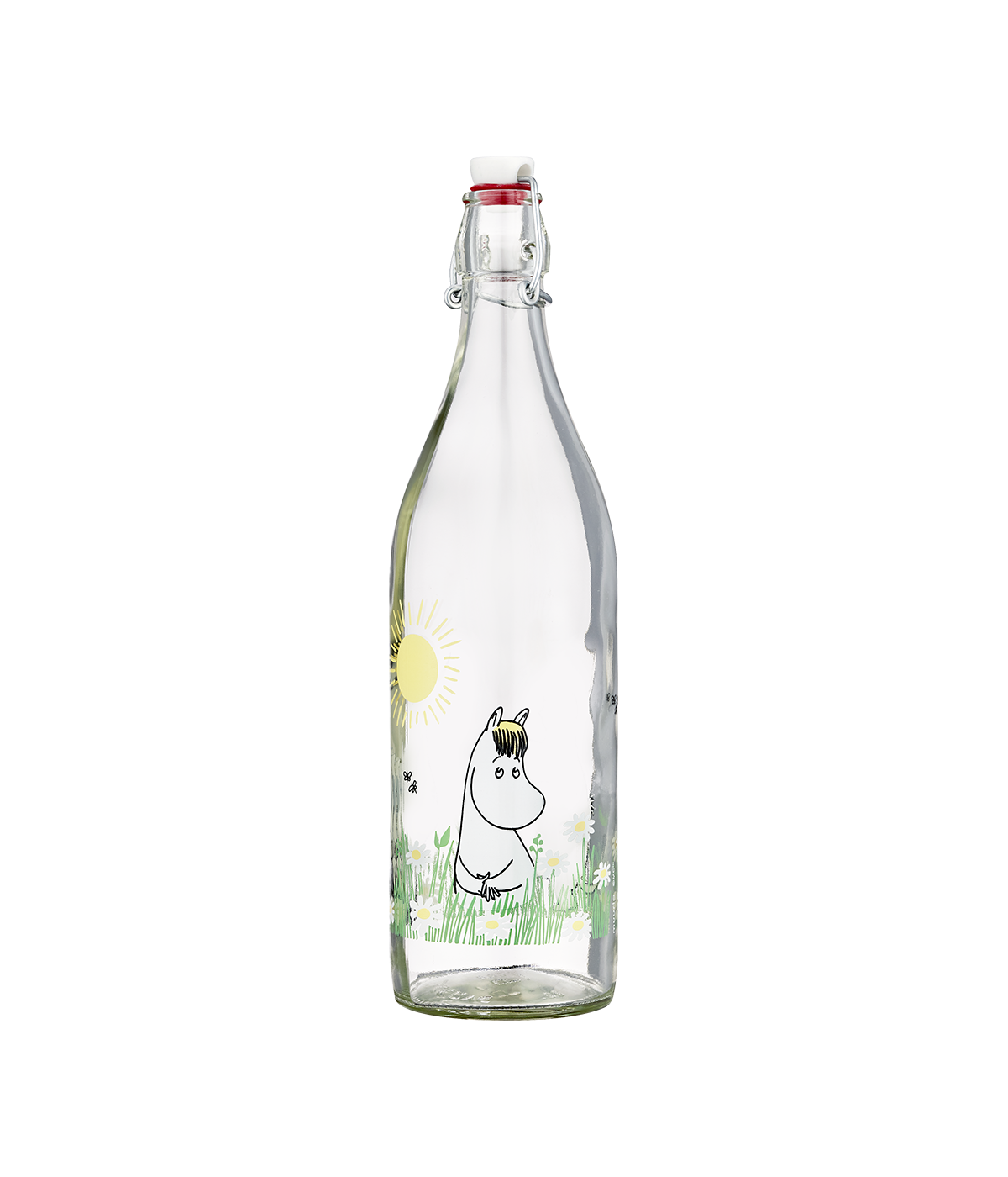 Muumi lasipullo Niitty 1L