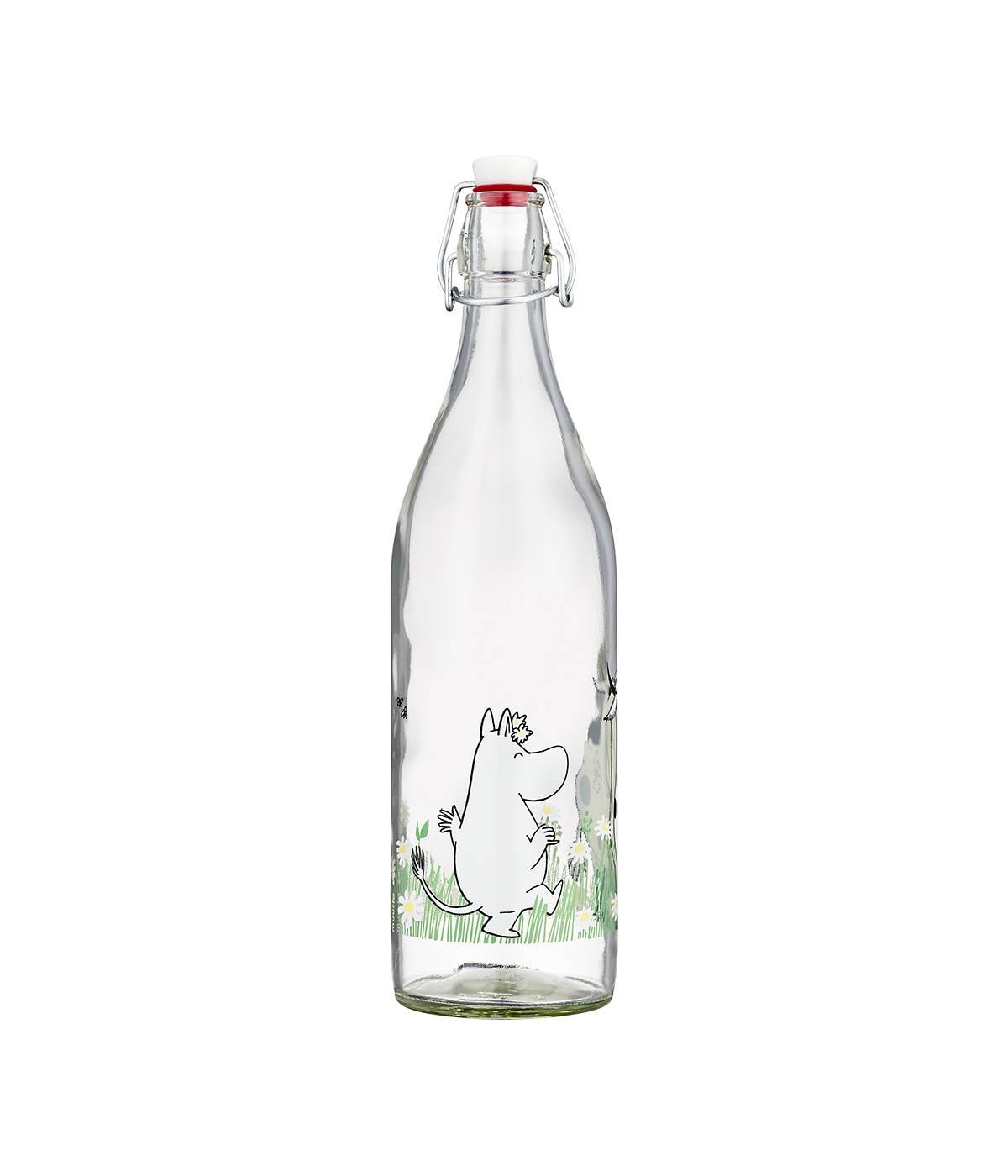 Muumi lasipullo Niitty 1L