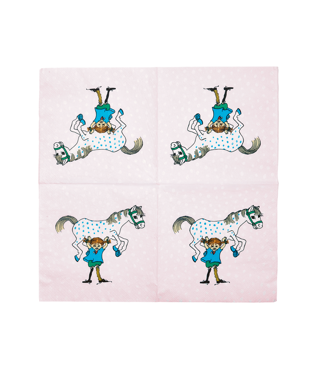 Pippi napkin Pippi and the Horse 33 x 33 cm