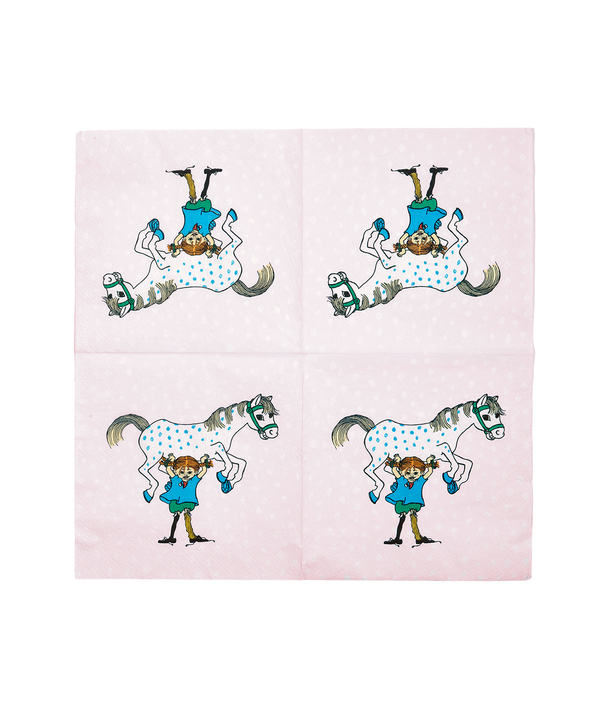 Pippi napkin Pippi and the Horse 33 x 33 cm