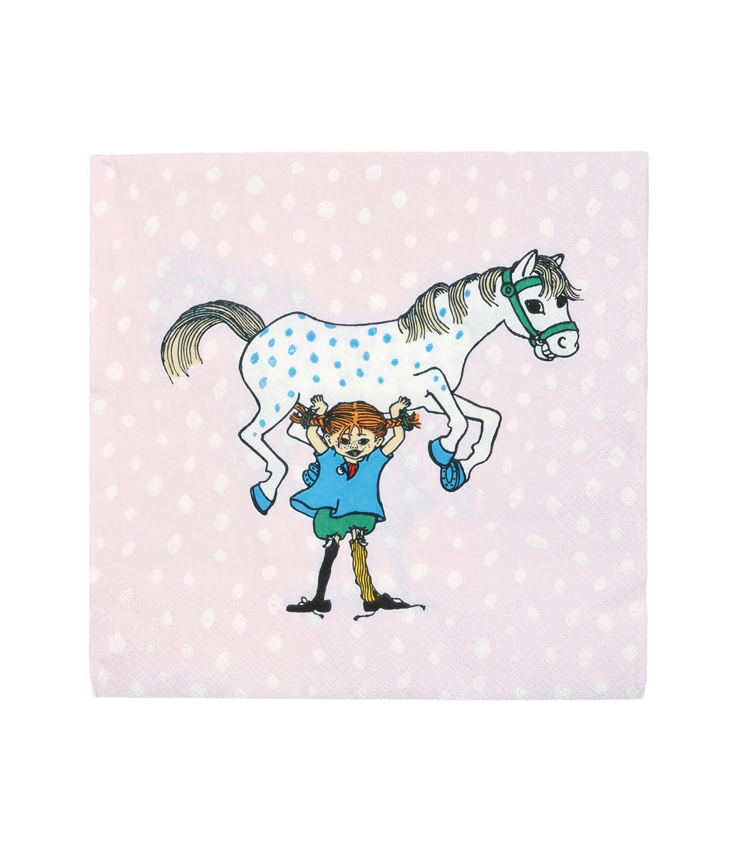 Pippi napkin Pippi and the Horse 33 x 33 cm