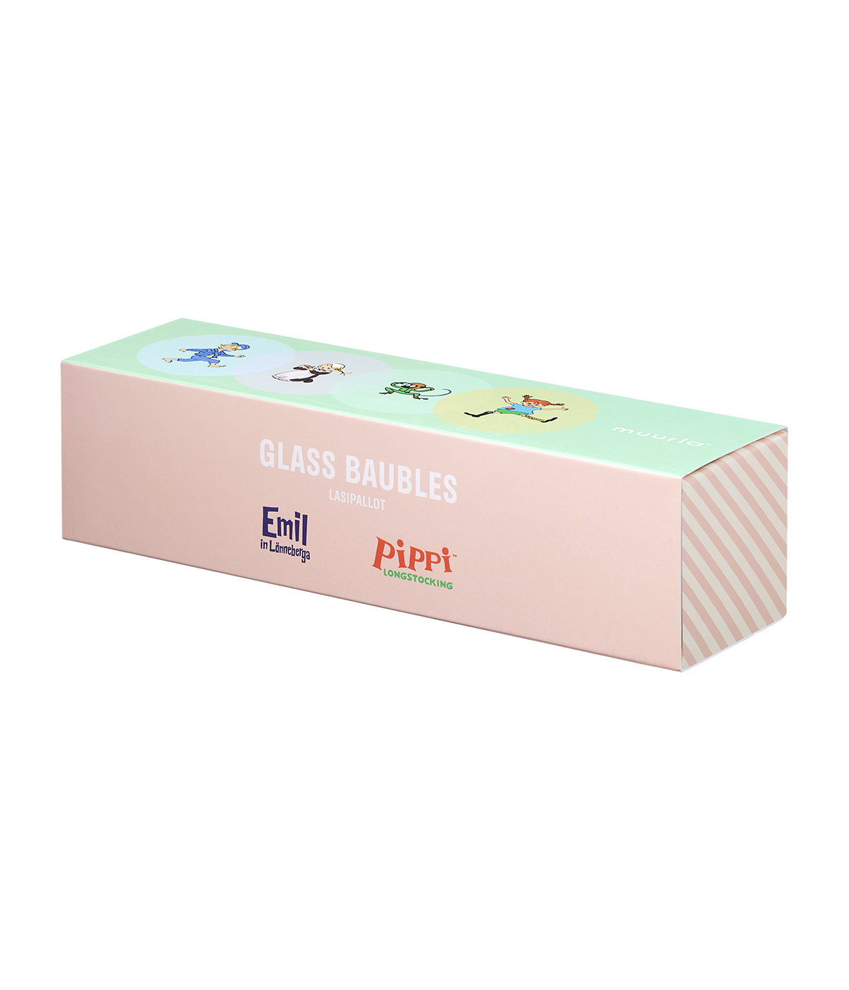 Peppi & Eemeli joulupallo Ø5cm, 4 kpl/pkt