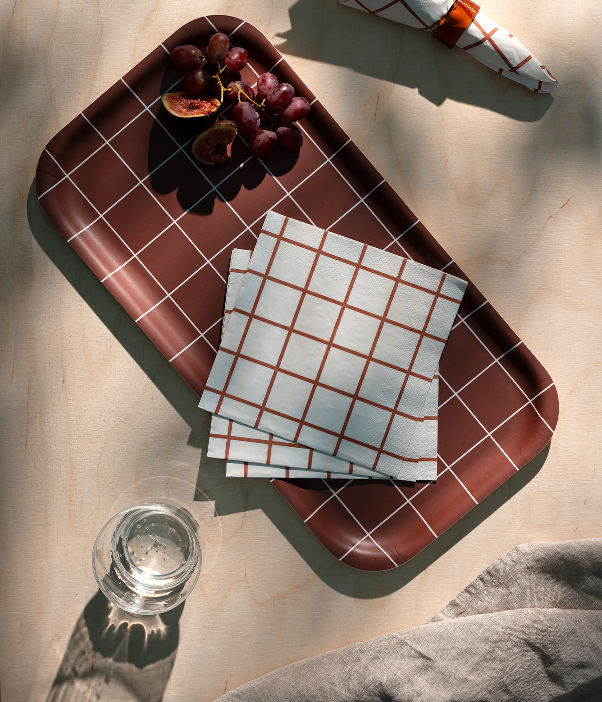 Check & Stripes dinner napkin 33 x 33 cm