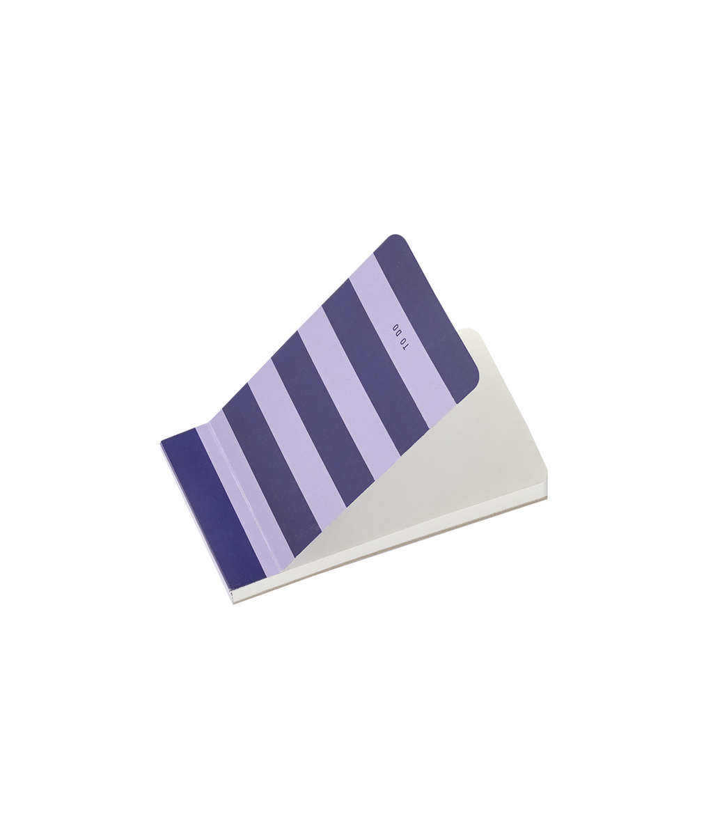 Checks & Stripes To do list lilac/blue stripes A6