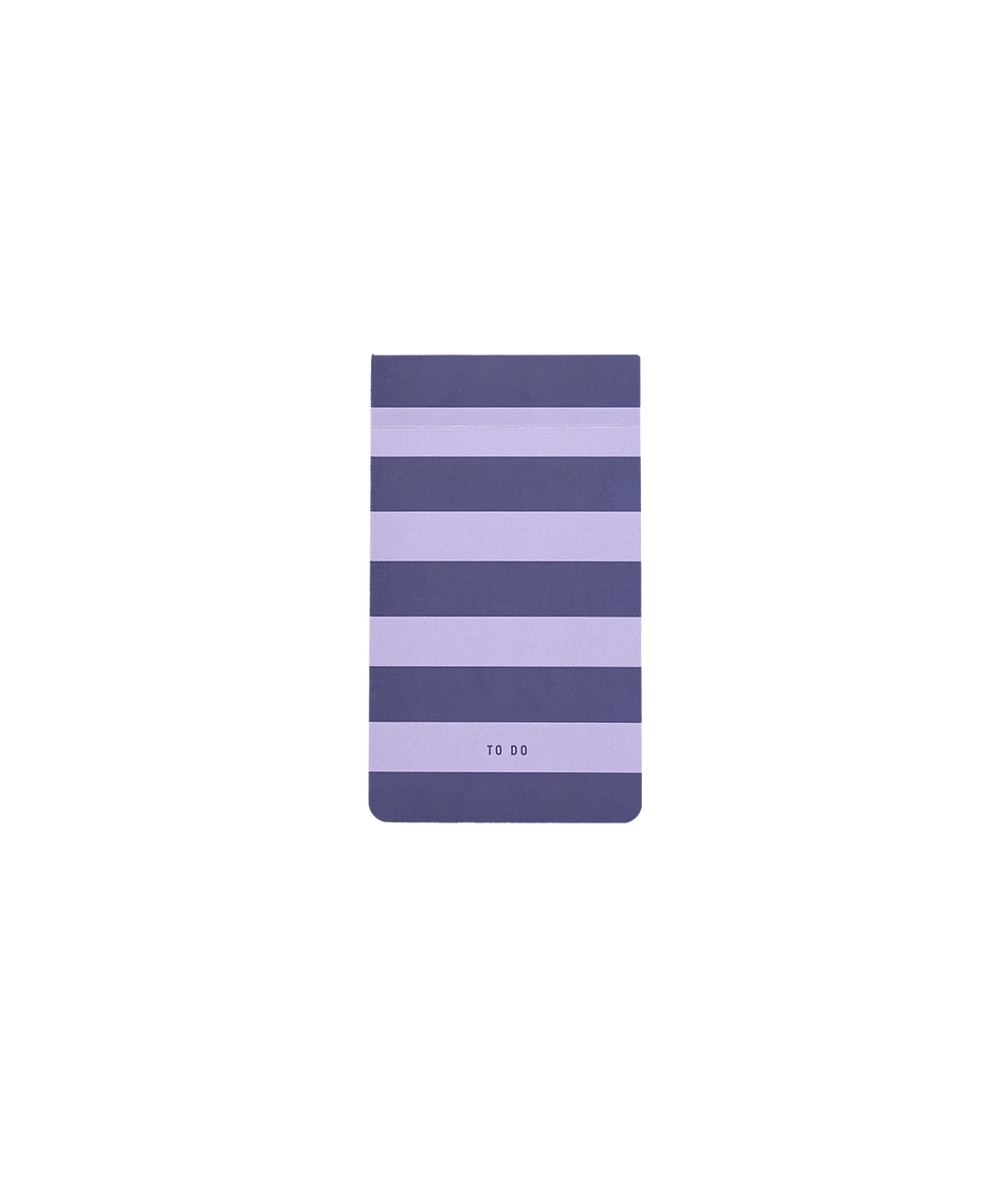 Checks & Stripes To do list lilac/blue stripes A6