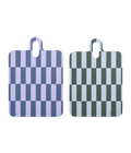 Checks & Stripes Chop & Serve board lilac/blue/green tiles 21 x 31 cm