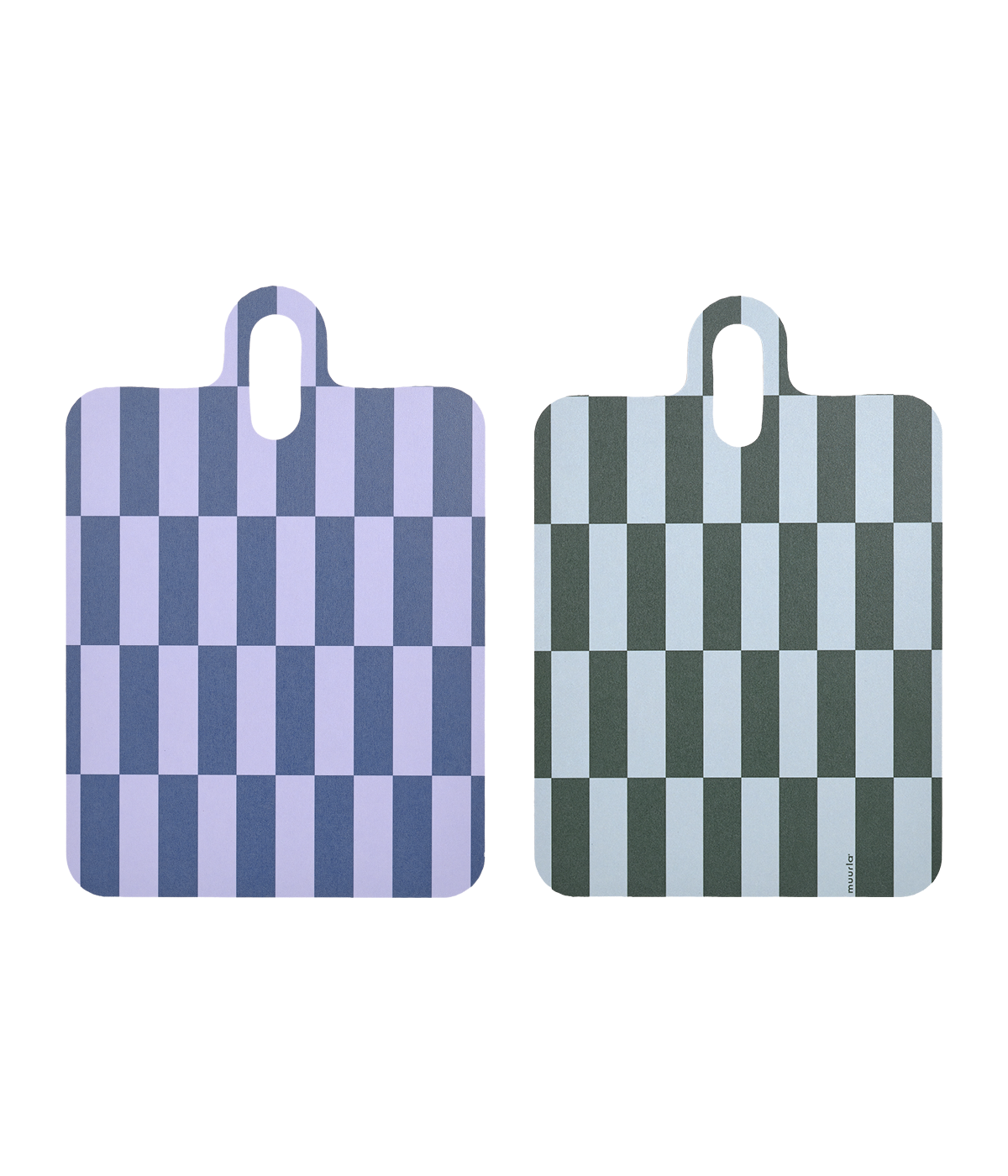 Checks & Stripes Chop & Serve board lilac/blue/green tiles 21 x 31 cm