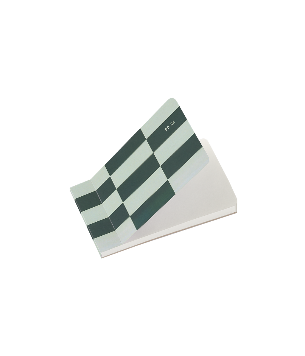 Checks & Stripes To do list green tiles A6