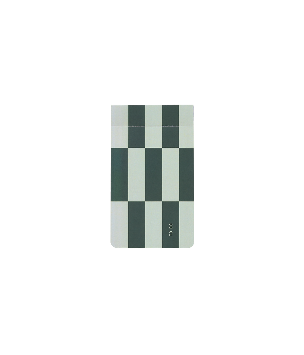 Checks & Stripes To do list green tiles A6