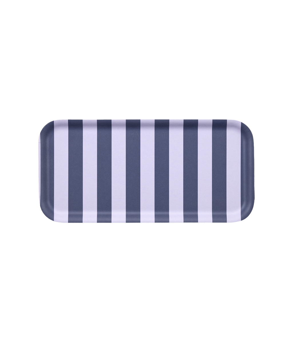 Checks & Stripes tray lilac/blue stripes 27 x 13 cm