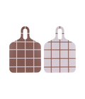 Checks & Stripes Chop & Serve board brown/beige 30 x 44 cm