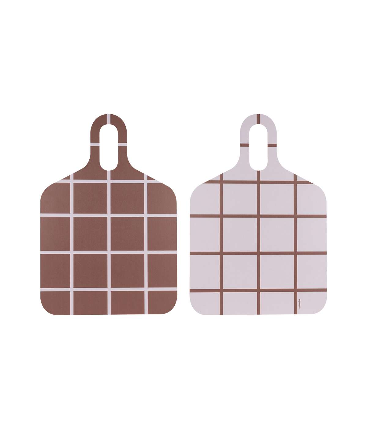 Checks & Stripes Chop & Serve board brown/beige 30 x 44 cm