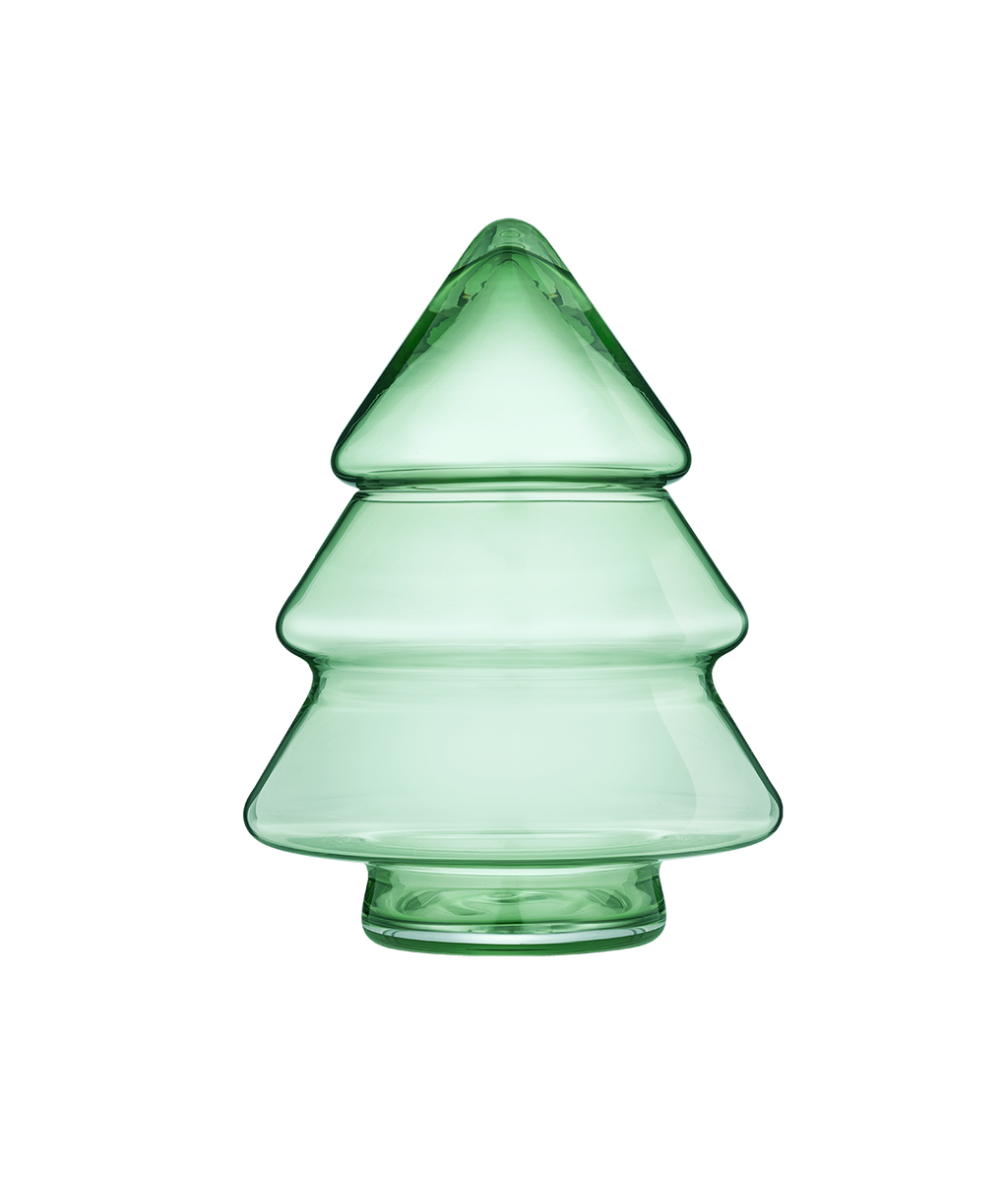 Glass Tree jar green 20 cm