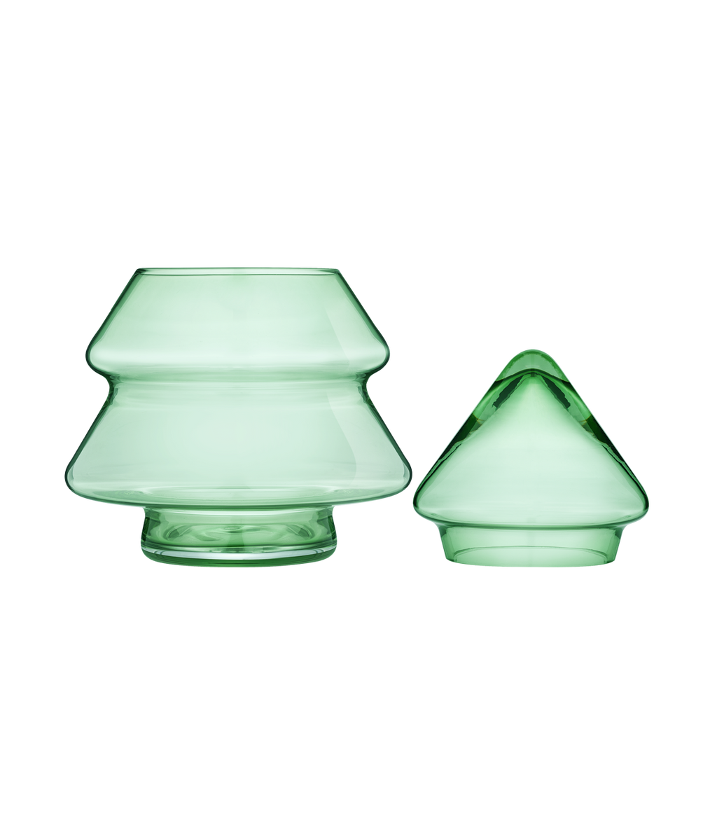 Glass Tree jar green 20 cm