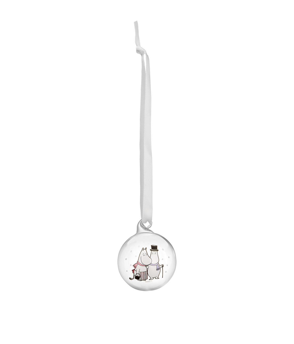 Moomin Christmas bauble Frosty Day 5 cm,  Moominmamma and Moominpappa