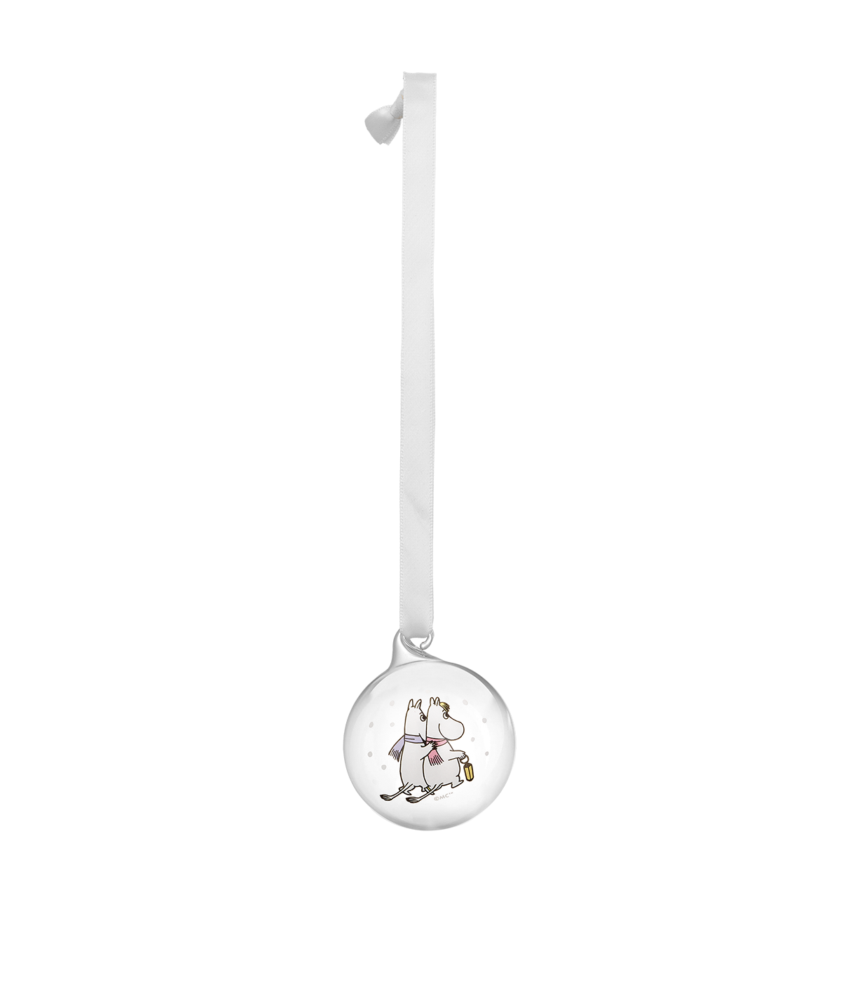 Moomin Christmas bauble Frosty Day 5 cm, Moomintroll and Snorkmaiden