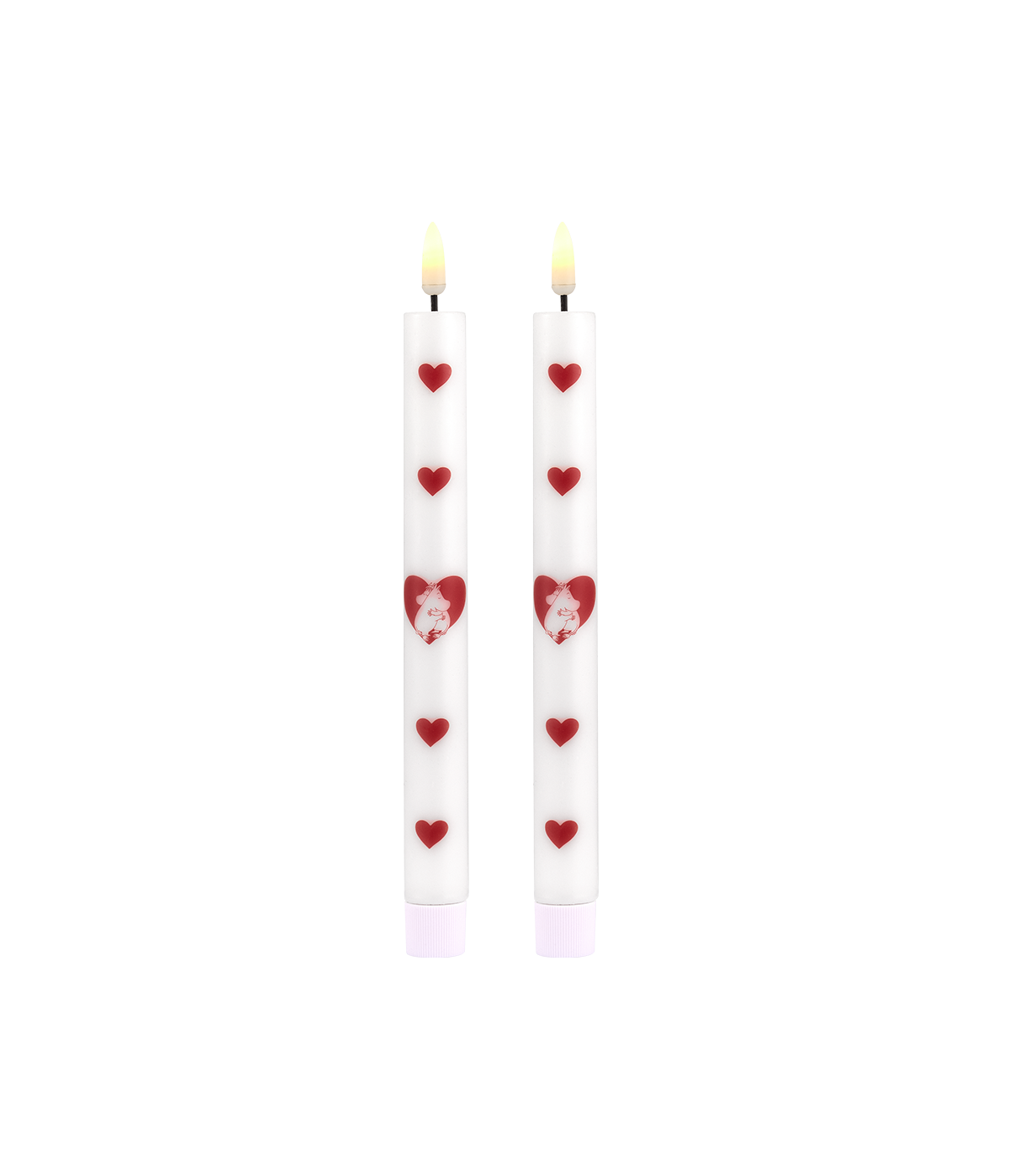 Moomin LED taper candles Heart 2 pcs