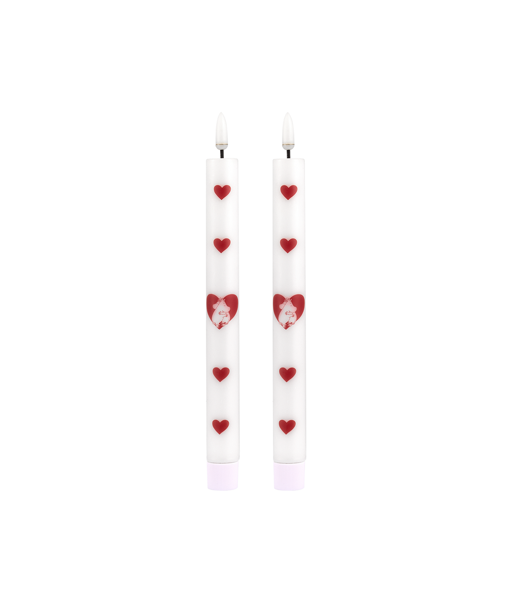 Moomin LED taper candles Heart 2 pcs