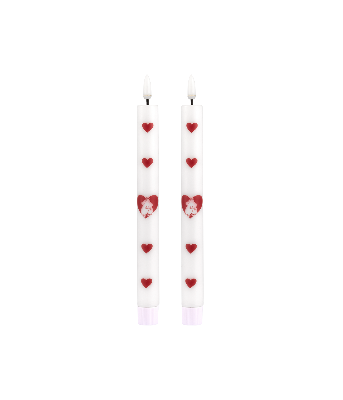 Moomin LED taper candles Heart 2 pcs