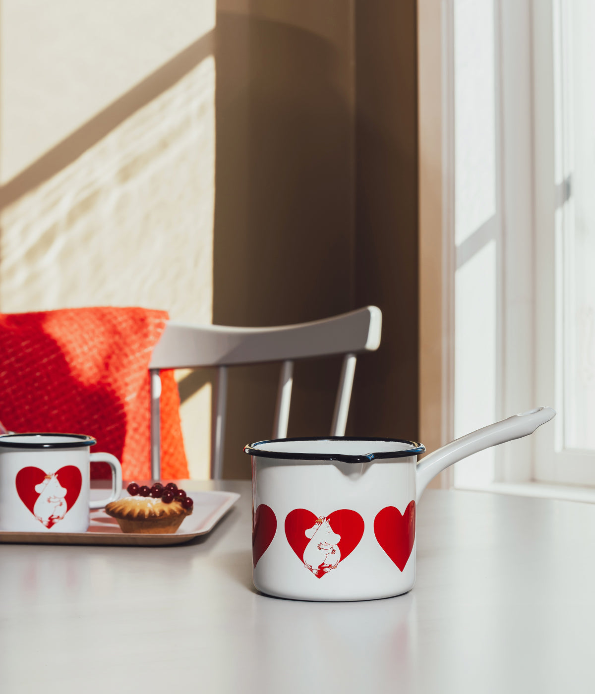 Moomin enamel saucepan Heart 1,3 L