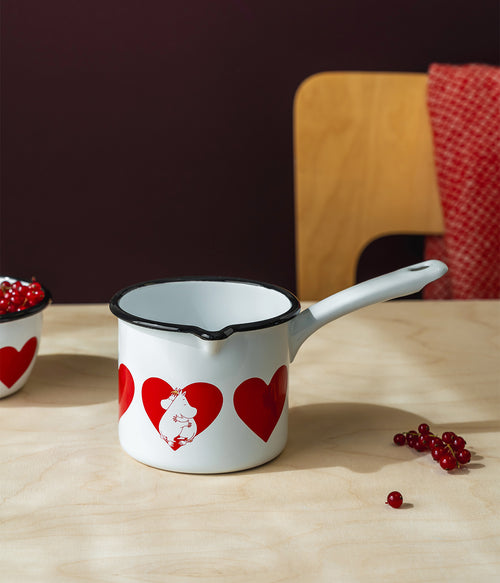 Moomin enamel saucepan Heart 1,3 L