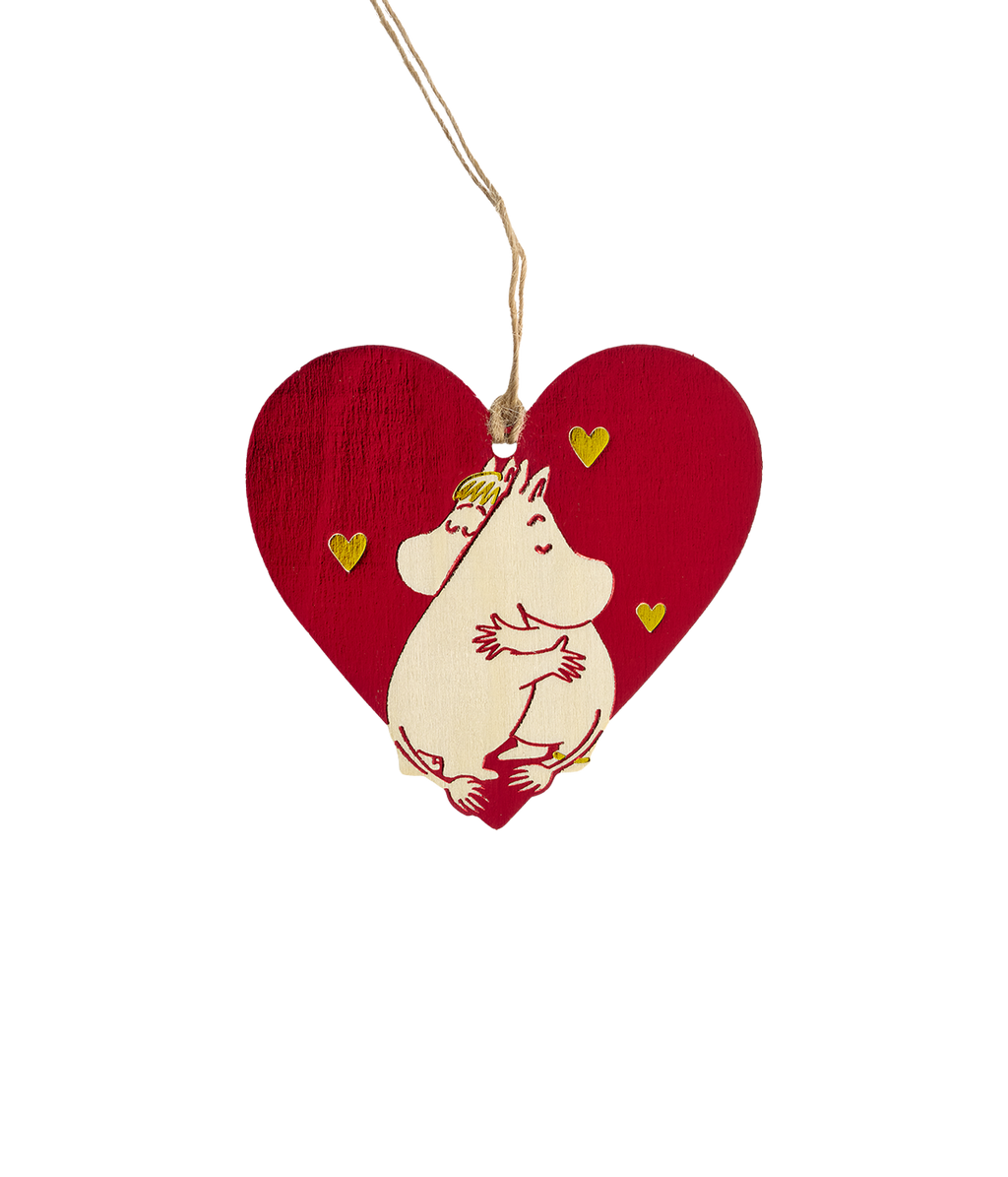 Moomin plywood Christmas decoration Heart 8,5 cm