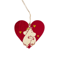 Moomin plywood Christmas decoration Heart 8,5 cm