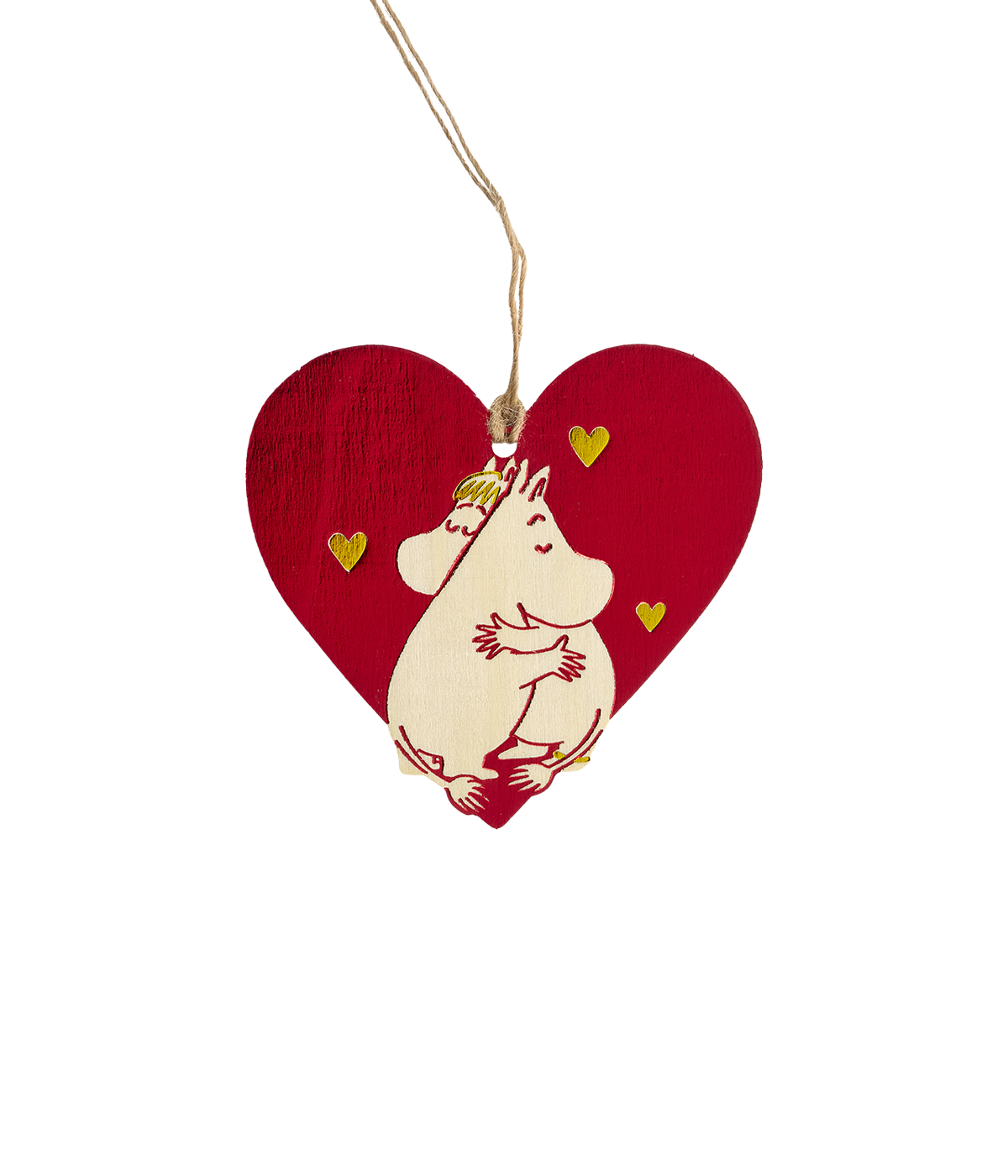 Moomin plywood Christmas decoration Heart 8,5 cm