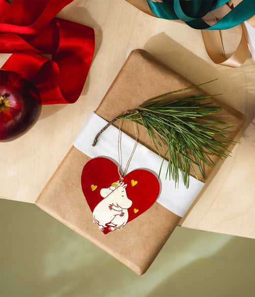 Moomin plywood Christmas decoration Heart 8,5 cm